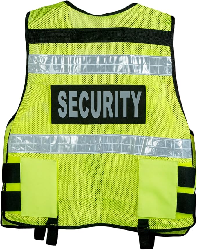 Custom Printed Hi-Vis Security Vest With Reflective Stripes – Adjustable Fit – photo 3