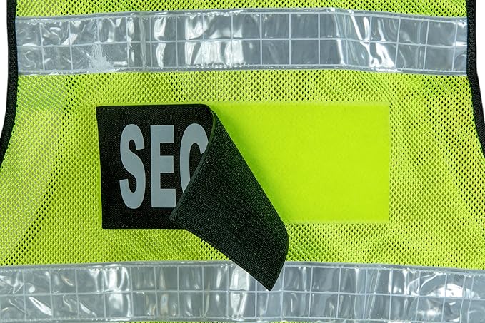 Custom Printed Hi-Vis Security Vest With Reflective Stripes – Adjustable Fit – photo 4