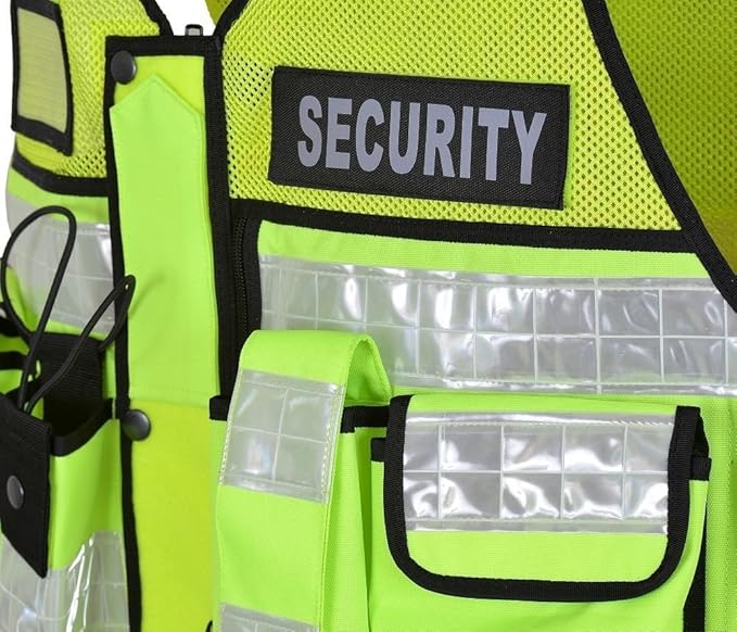 Custom Printed Hi-Vis Security Vest With Reflective Stripes – One Size – photo 3