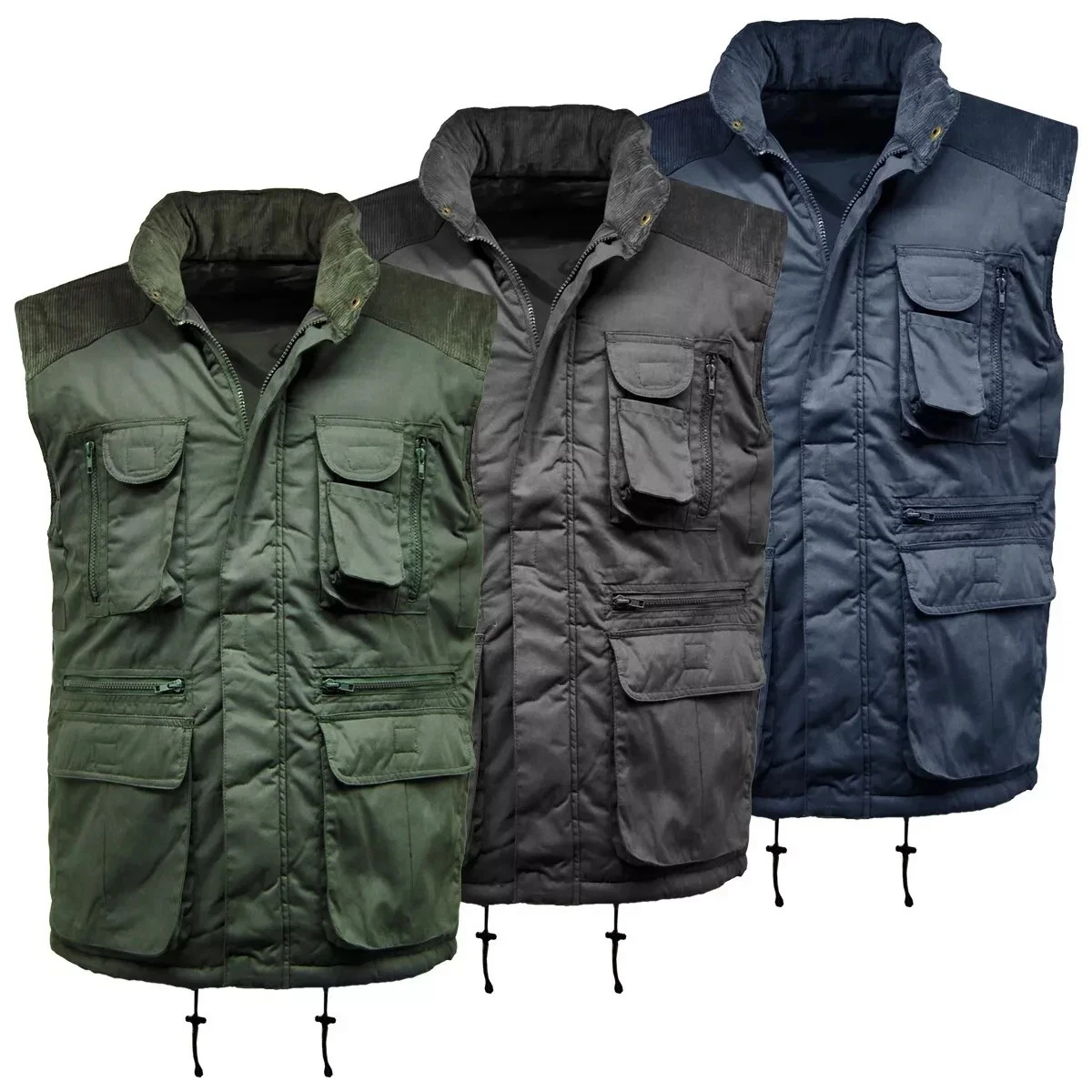 Men’s Multi Pocket Lined Padded Gilet | Quilted Bodywarmer
