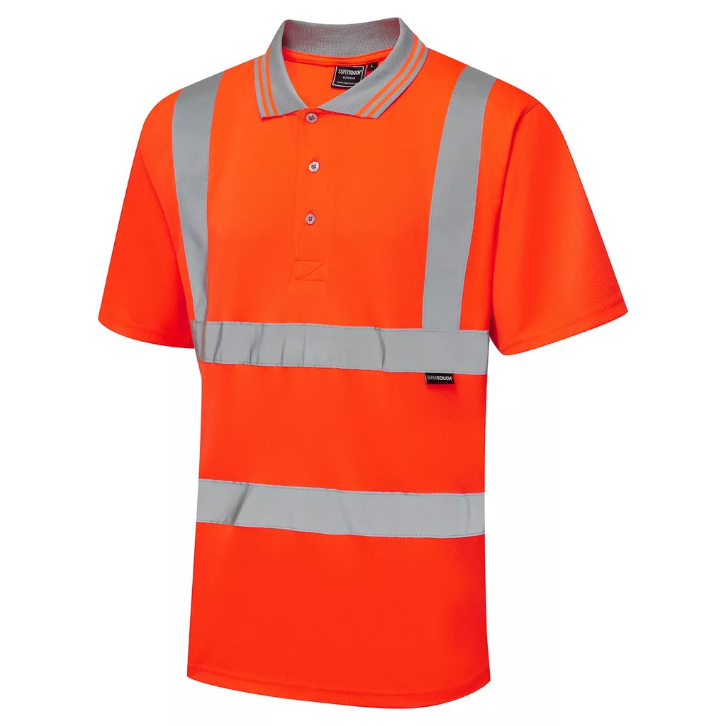 Custom Printed Eco Hi-Vis Orange Polo Shirt – photo 3