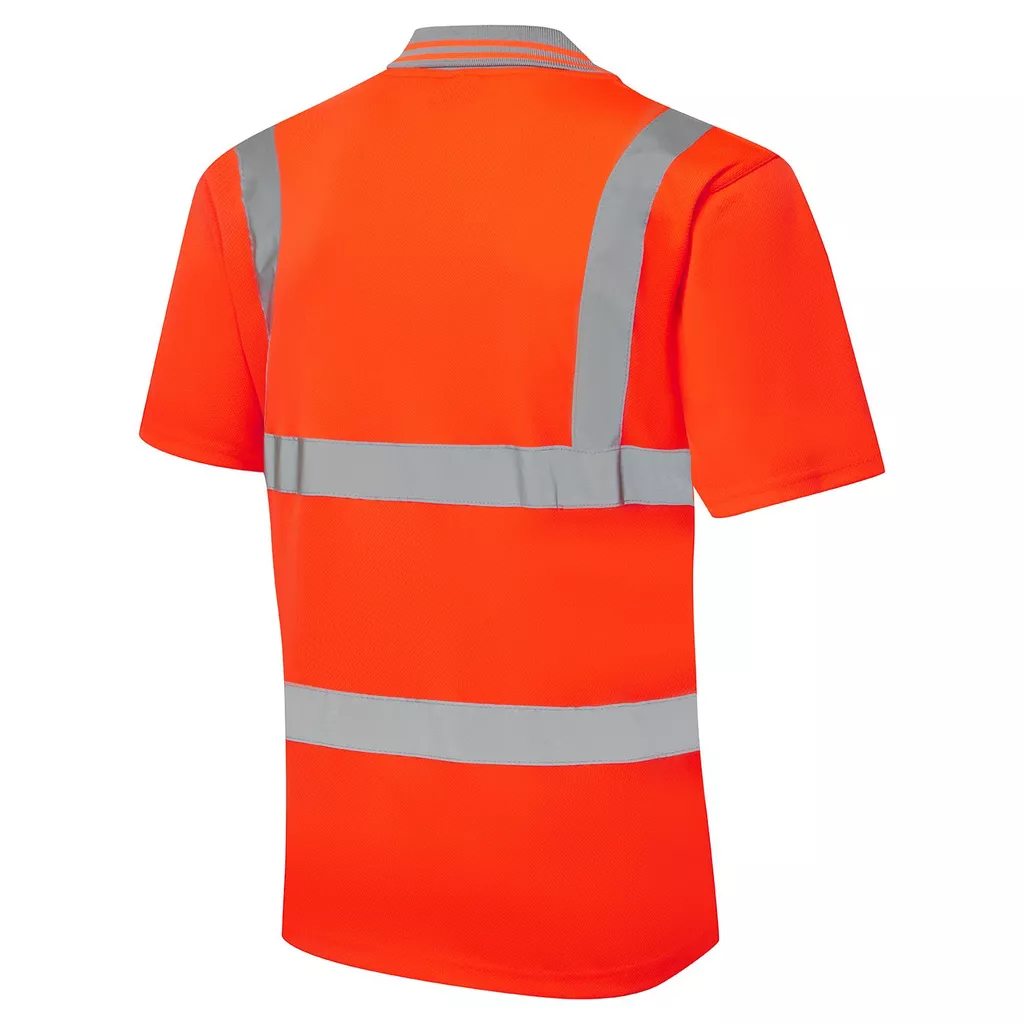 Custom Printed Eco Hi-Vis Orange Polo Shirt – photo 2