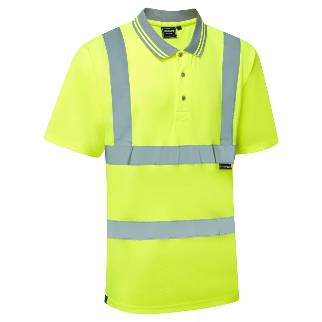 Custom Printed Eco Hi-Vis Yellow Polo Shirt – photo 2