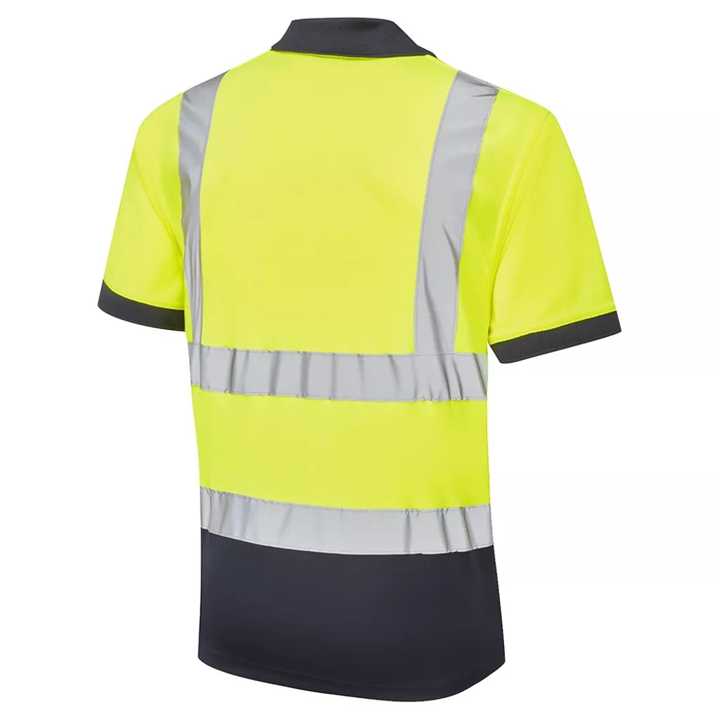 Custom Printed Hi-Vis 2 Tone Yellow Polo Shirt – photo 2