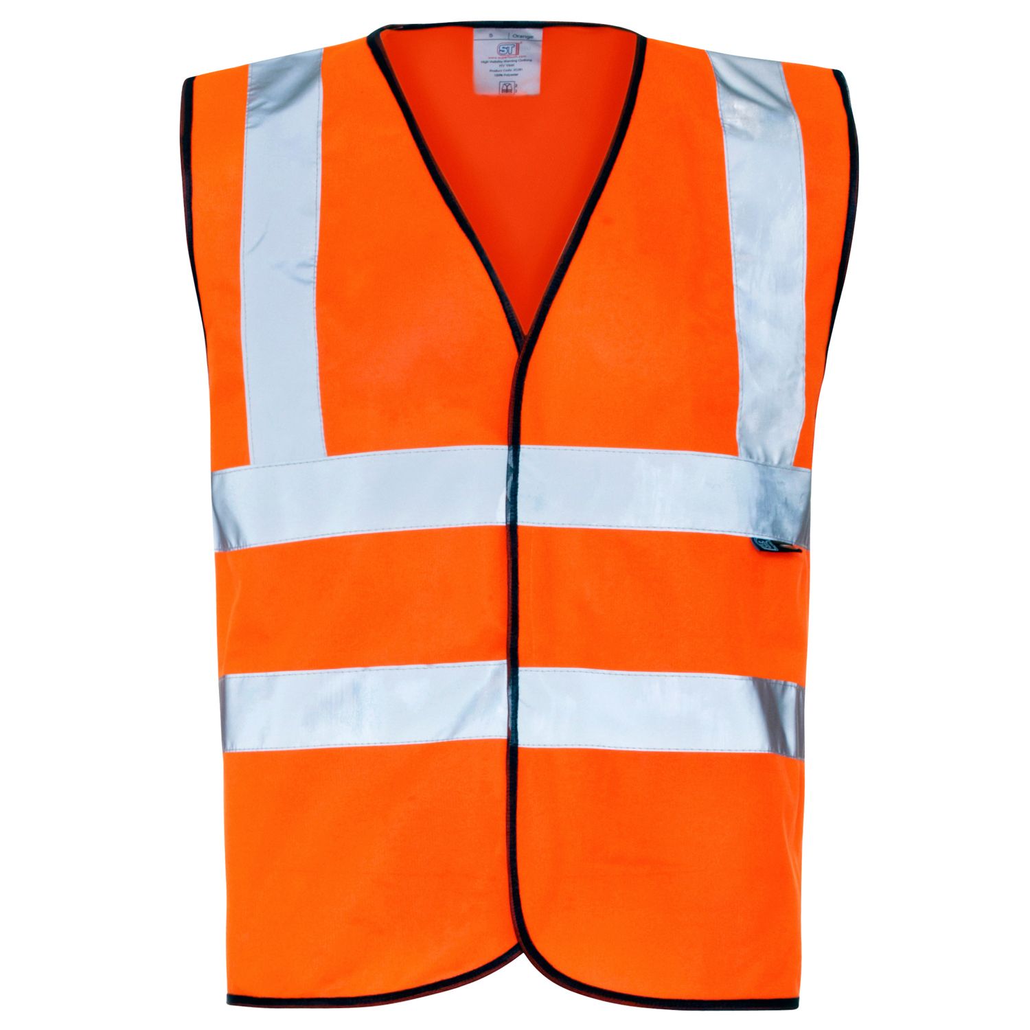 Hi Vis Orange Velcro Vest