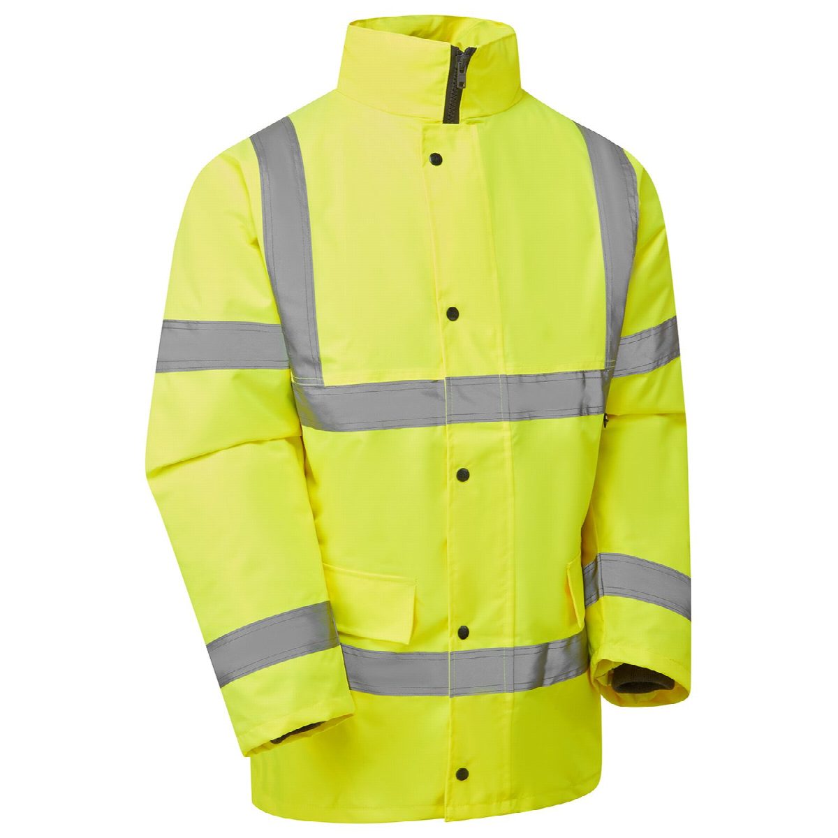 Custom Printed Hi-Vis Yellow Fleece Lined Parka – photo 2