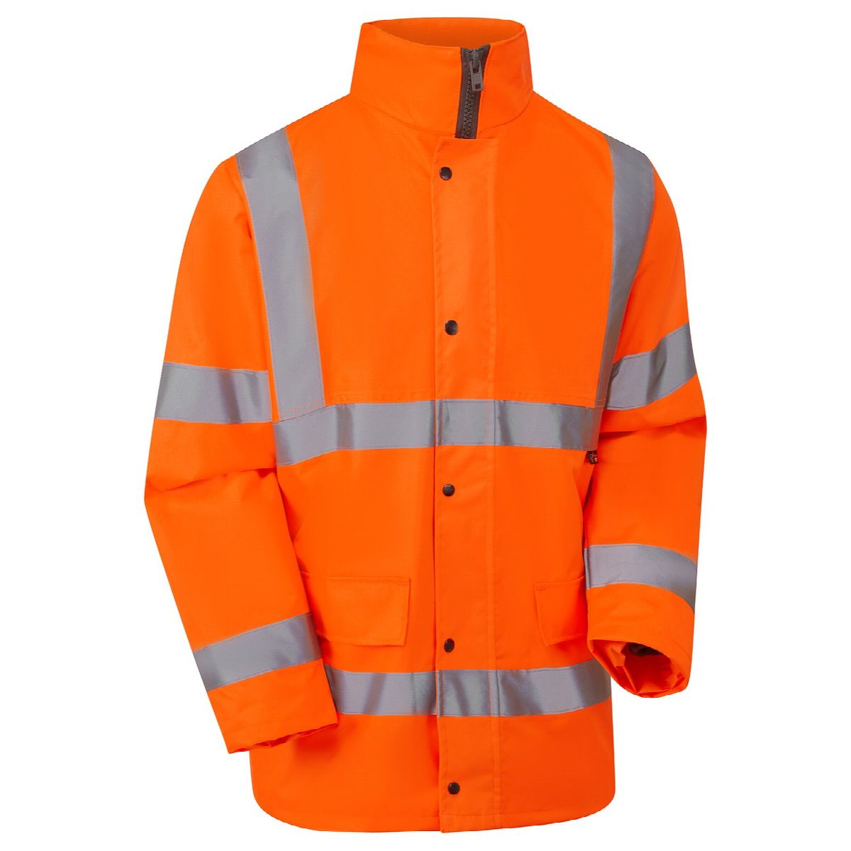 Custom Printed Hi-Vis Orange Fleece Lined Parka – photo 2