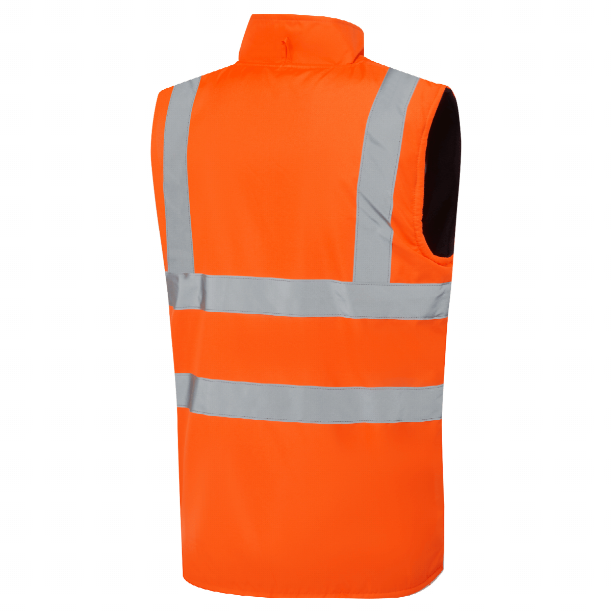 Custom Printed Hi-Vis Orange Reversible Bodywarmer – photo 2