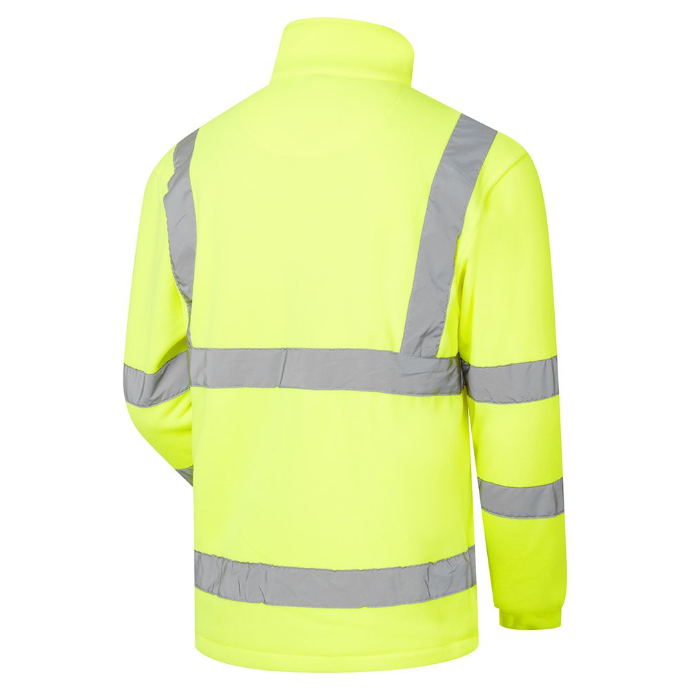 Custom Printed Hi-Vis Yellow Fleece Jacket – photo 2
