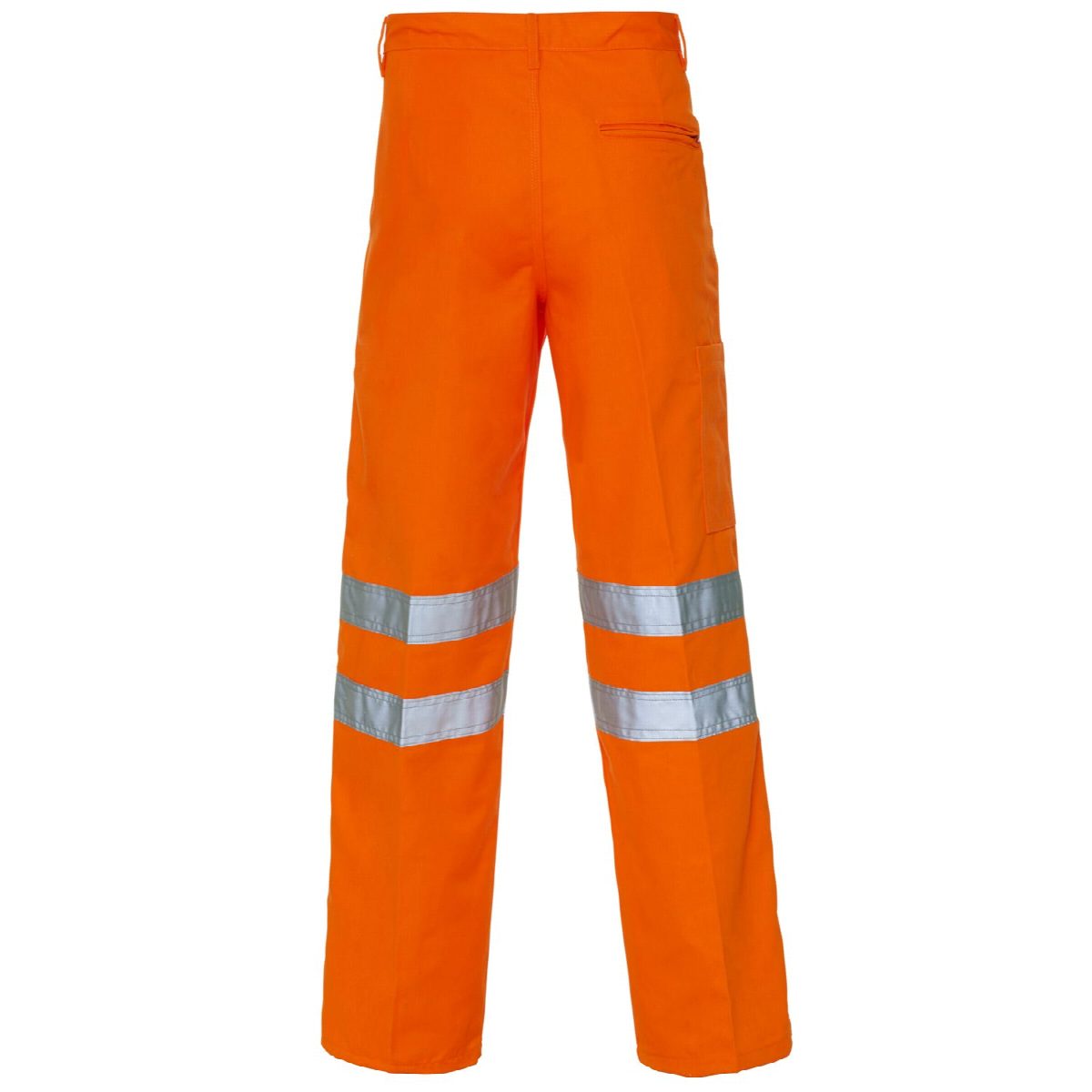 Custom Printed Hi-Vis Orange Polycotton Trousers – photo 3
