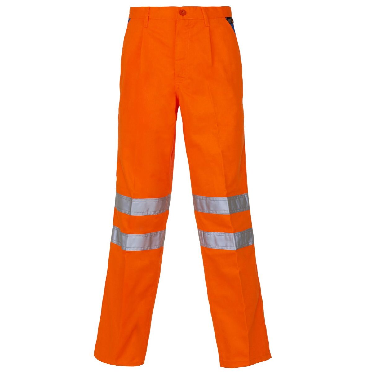 Custom Printed Hi-Vis Orange Polycotton Trousers – photo 2