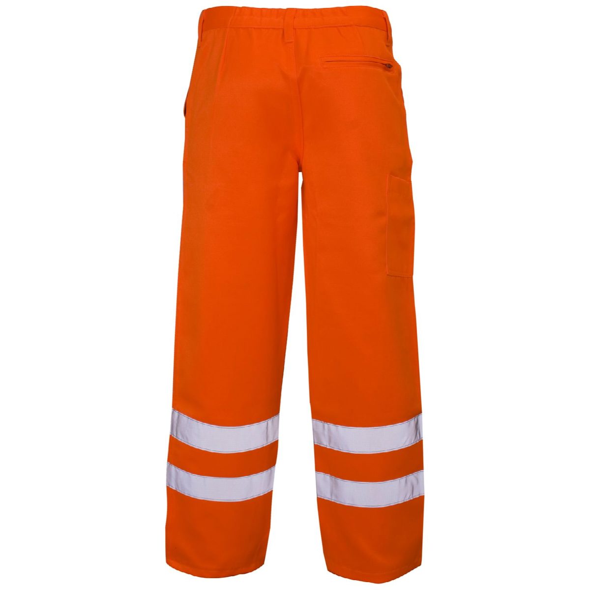 Custom Printed Hi-Vis Orange Polycotton Trousers – photo 4