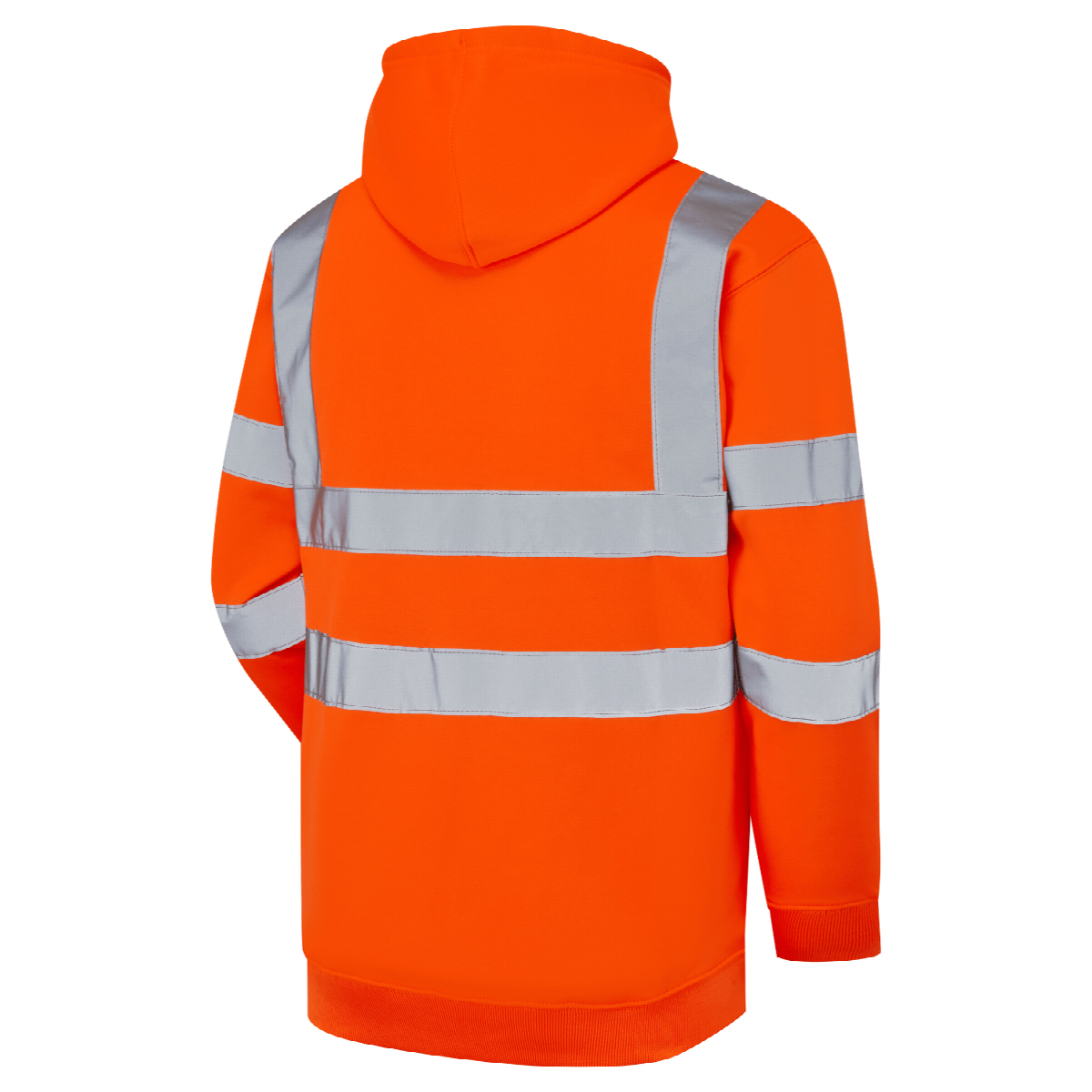 Custom Printed Hi-Vis Orange Hooded Sweatshirt – photo 2