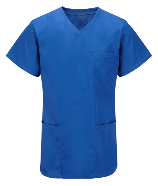 UNISEX SCRUB TOP ROYAL BLUE
