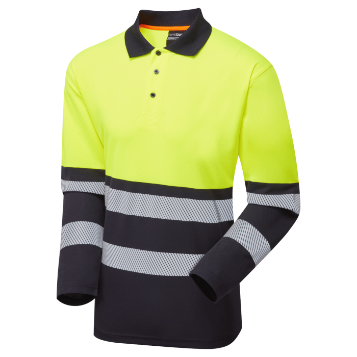 Custom Printed Hi-Vis Eco CoolAir Long Sleeve Polo – photo 3
