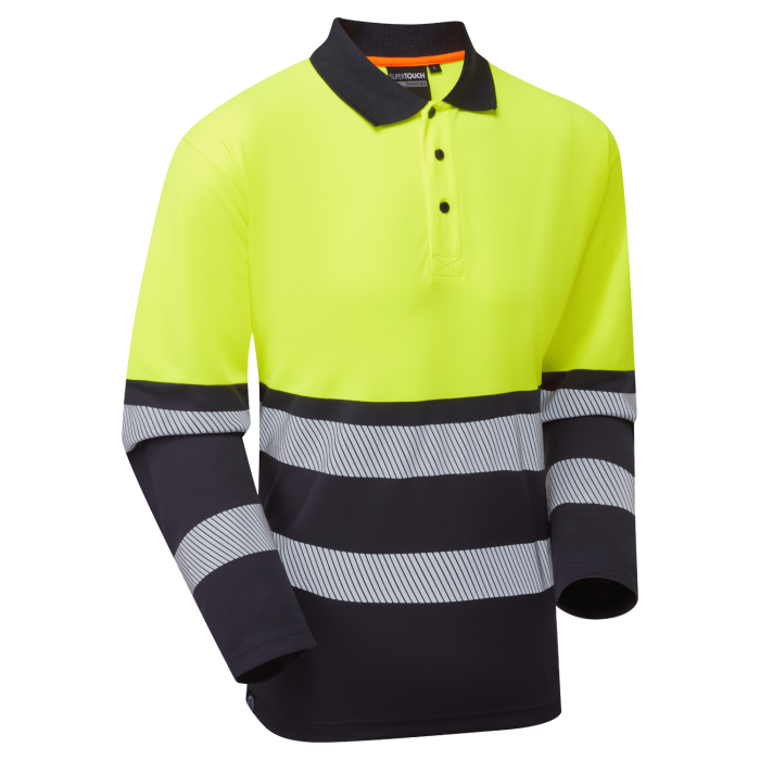 Hi-Vis Eco CoolAir Long Sleeve Polo