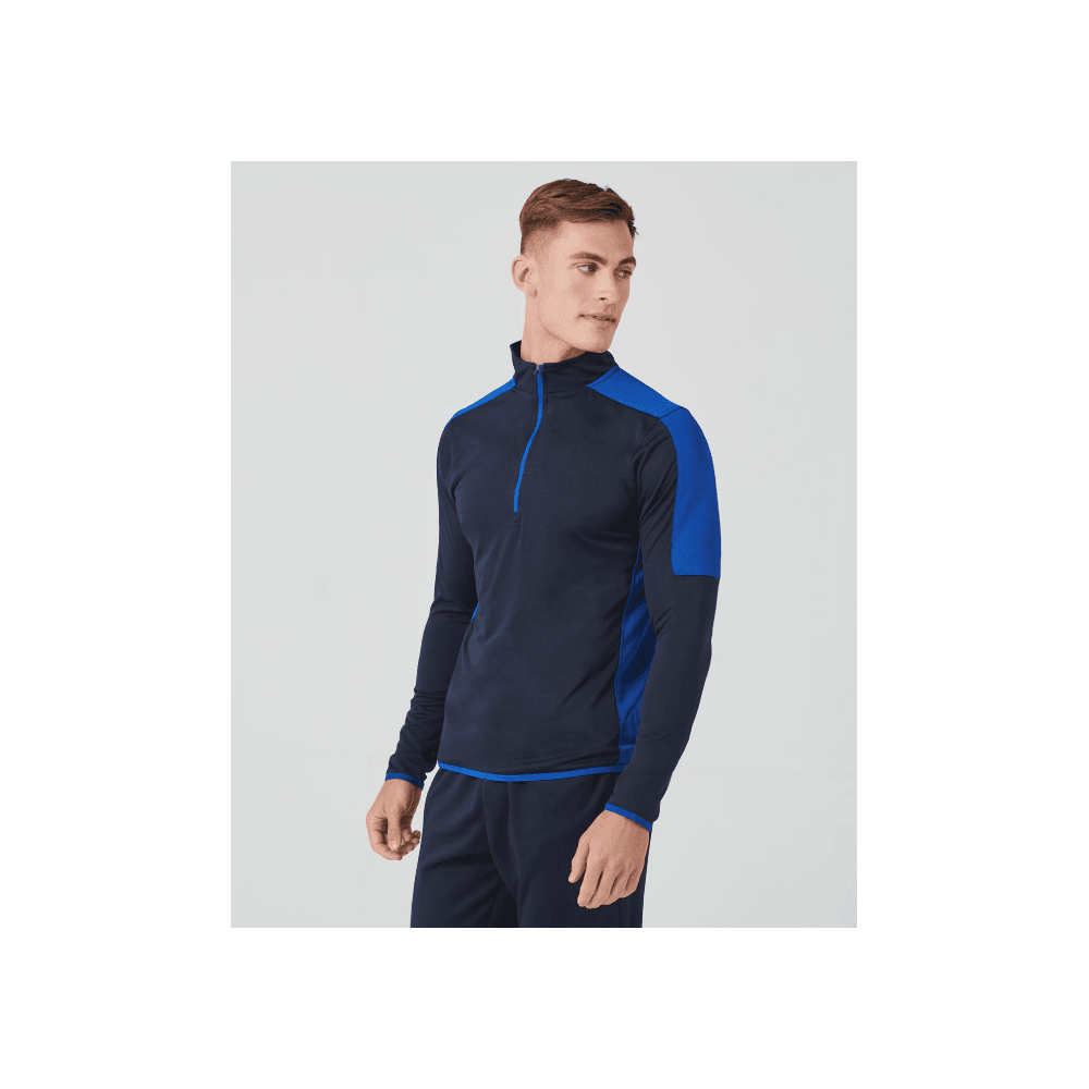 Finden + Hales Finden & Hales ¼ Zip Mid-Layer with Contrast Panelling