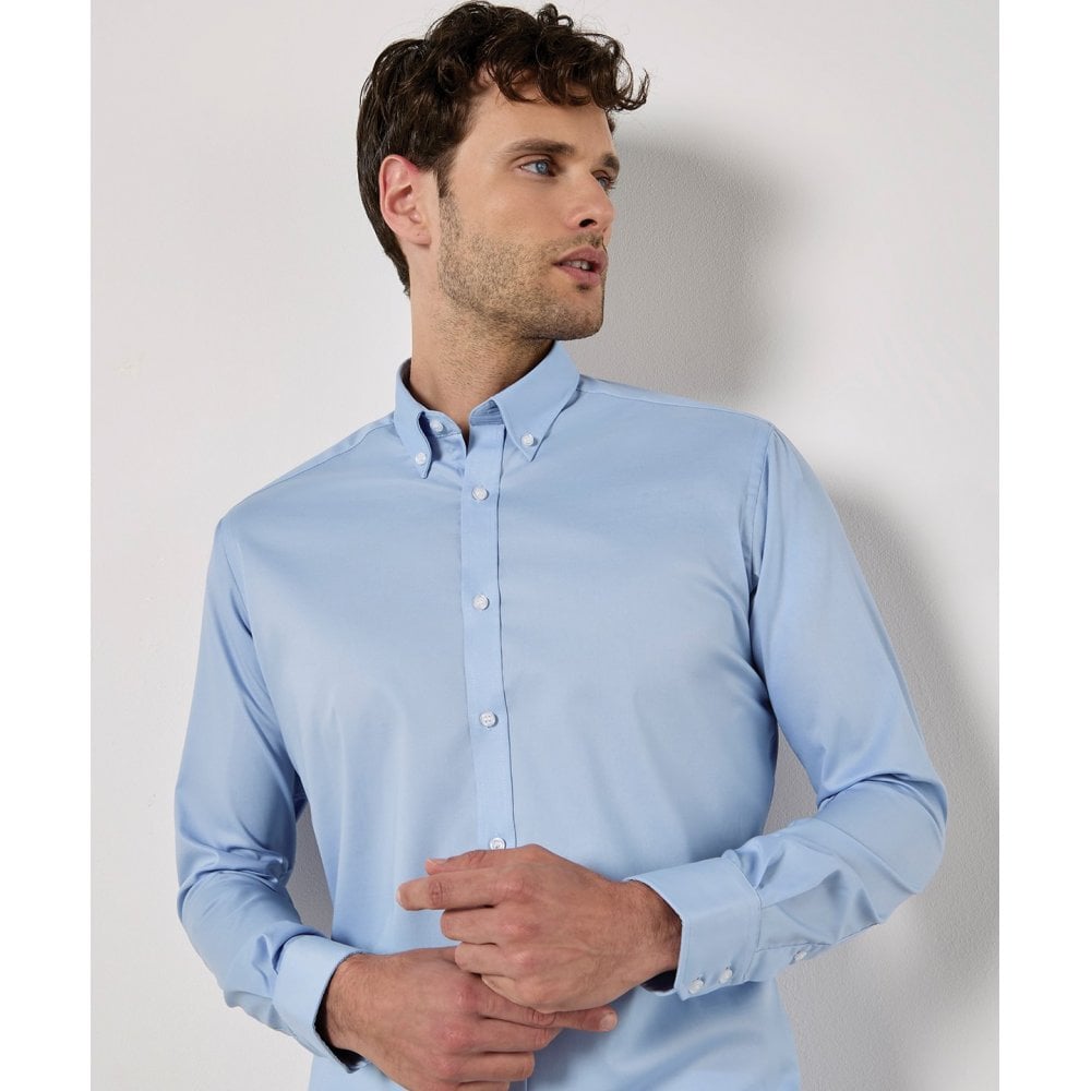 Kustom Kit Stretch Oxford Shirt Long-Sleeved (Slim fit)