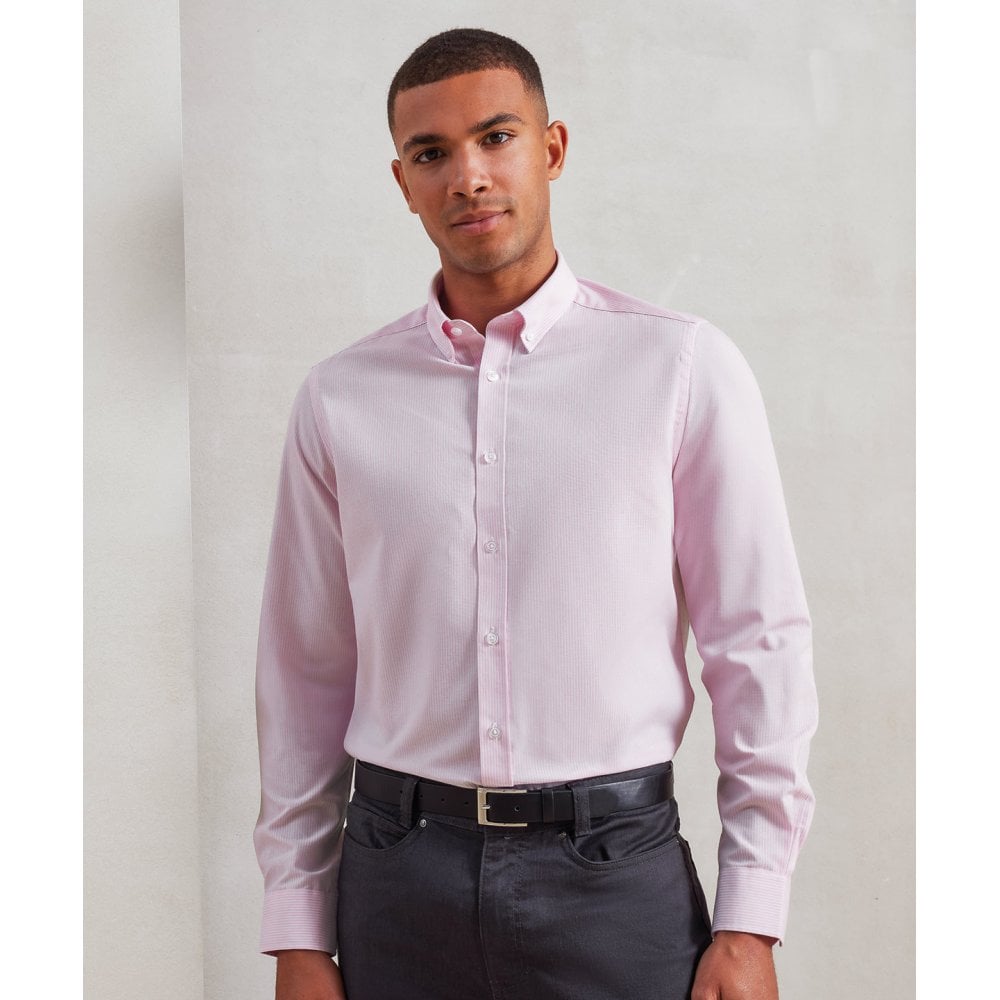 Premier Cotton-rich Oxford Stripes Shirt