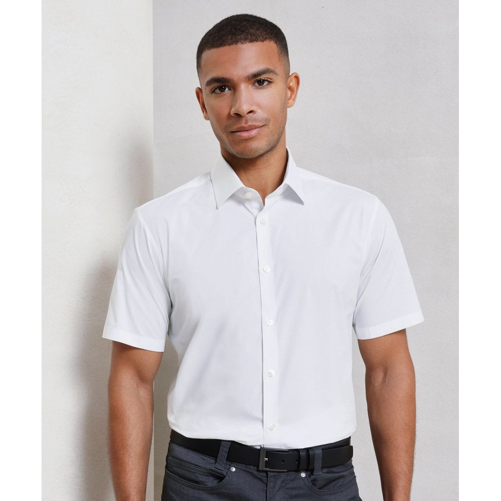 Premier Stretch Fit Cotton Poplin Short Sleeve Shirt