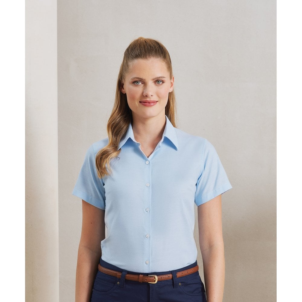 Premier Women's Cotton-rich Oxford Stripes Blouse