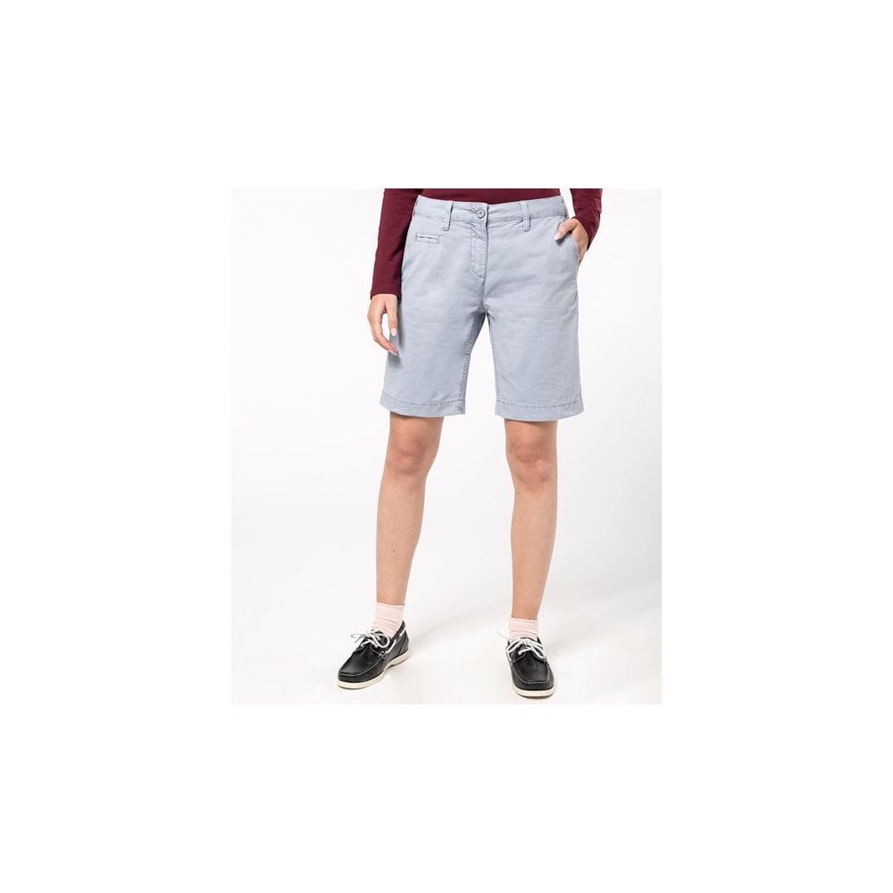Kariban Women's Washed Effect Bermuda Shorts