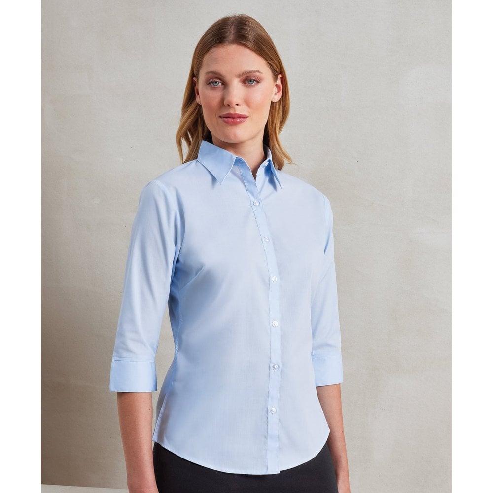 Premier Workwear 3/4 Sleeve Poplin Blouse