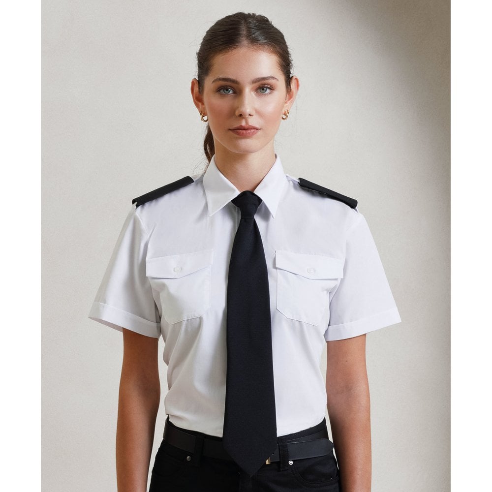 Premier Workwear Ladies Short Sleeve Pilot Shirt