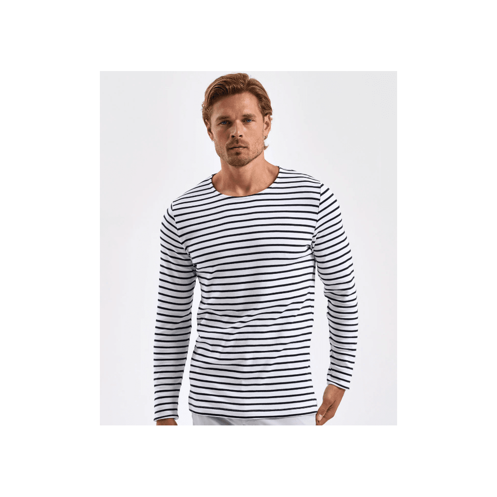 Asquith & Fox Men's Marinière Coastal Long Sleeve Tee
