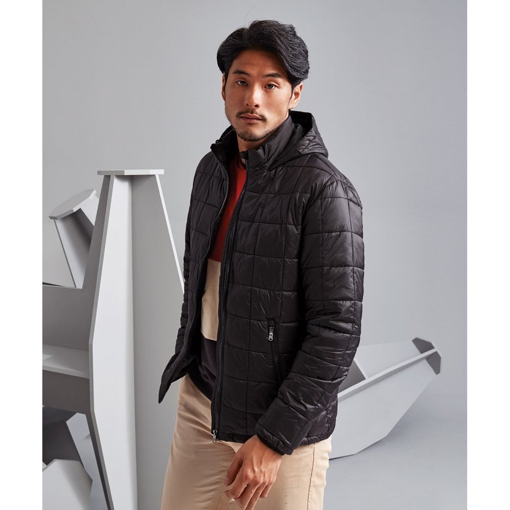 2786 Box Quilt Hooded Jacket