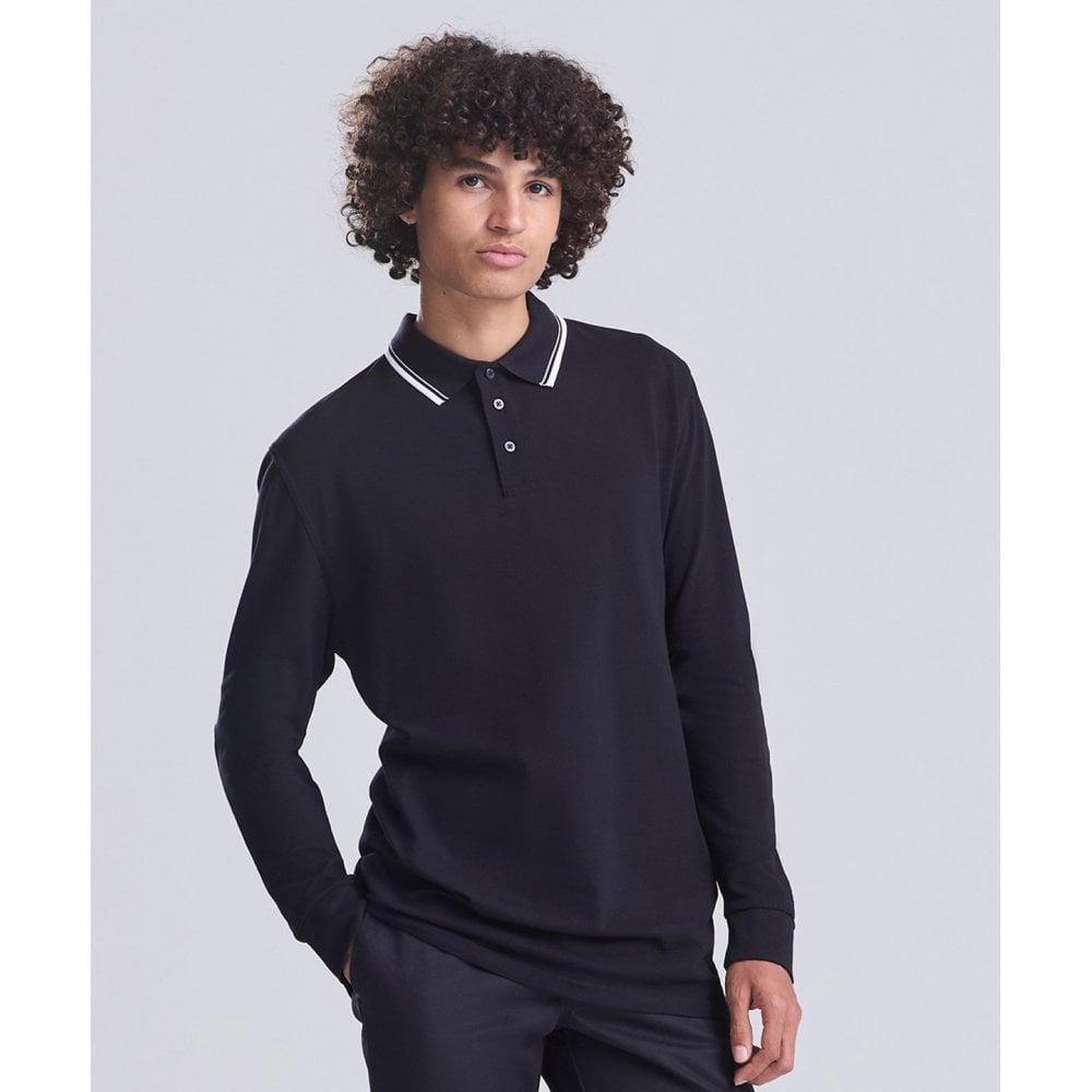 AWDis Just Polos AWDis Long Sleeve Tipped 100 Polo