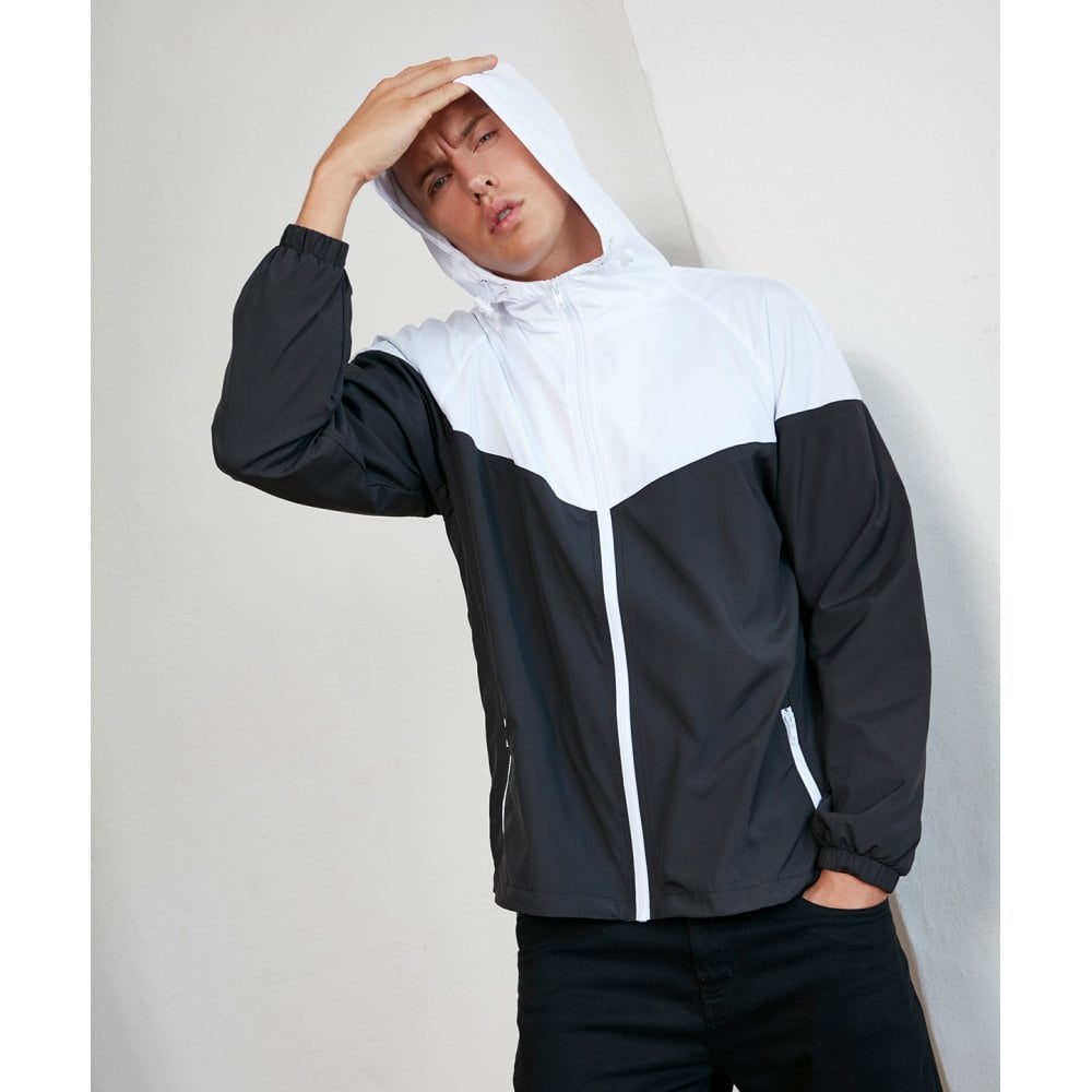 Build Your Brand Two-tone Tech Windrunner Jacket