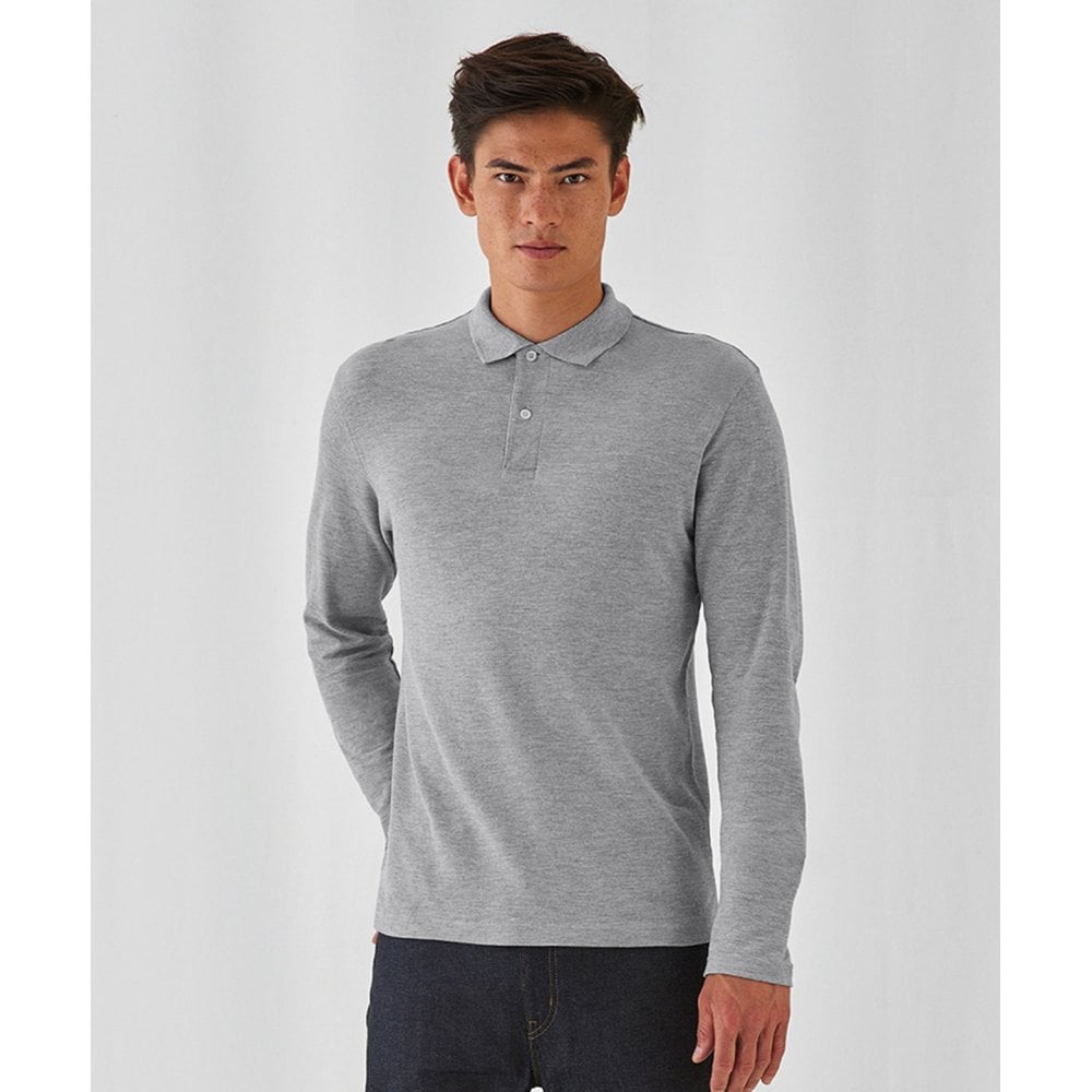 B&C Collection B&C ID.001 LSL Piqué Long Sleeve Polo Shirt