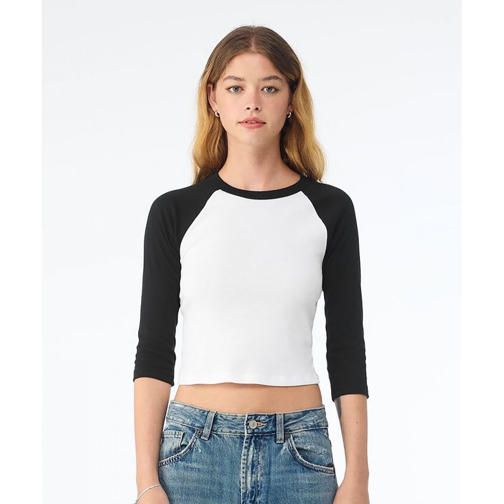 Bella+Canvas Women's Micro Rib 3/4 Raglan Baby T-shirt