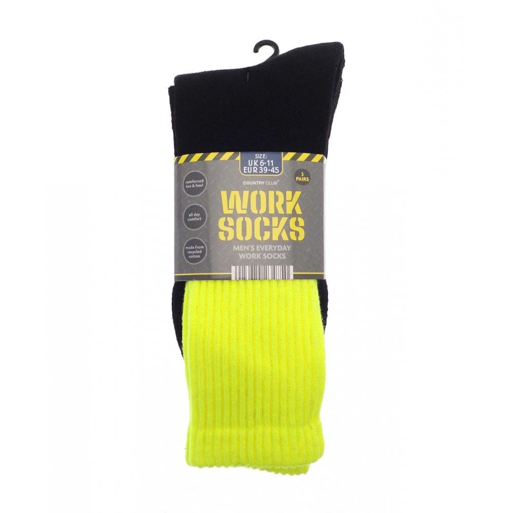 Ribbon Men's 3-pack Work Socks (recycled cotton)