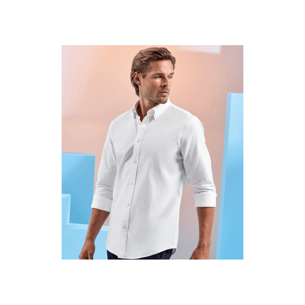 Asquith & Fox Men's Cotton Long Sleeve Oxford Shirt