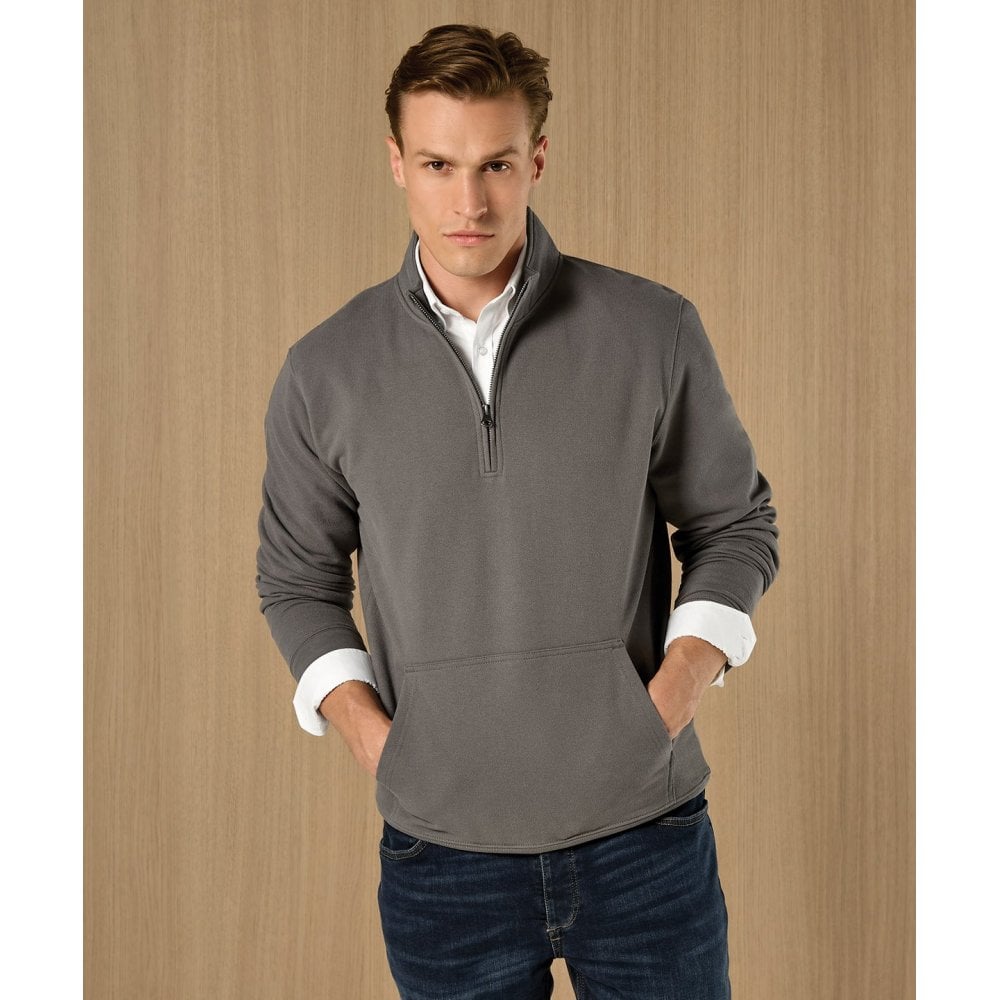 Kustom Kit Regular Fit 1/4-zip Piqué Sweatshirt