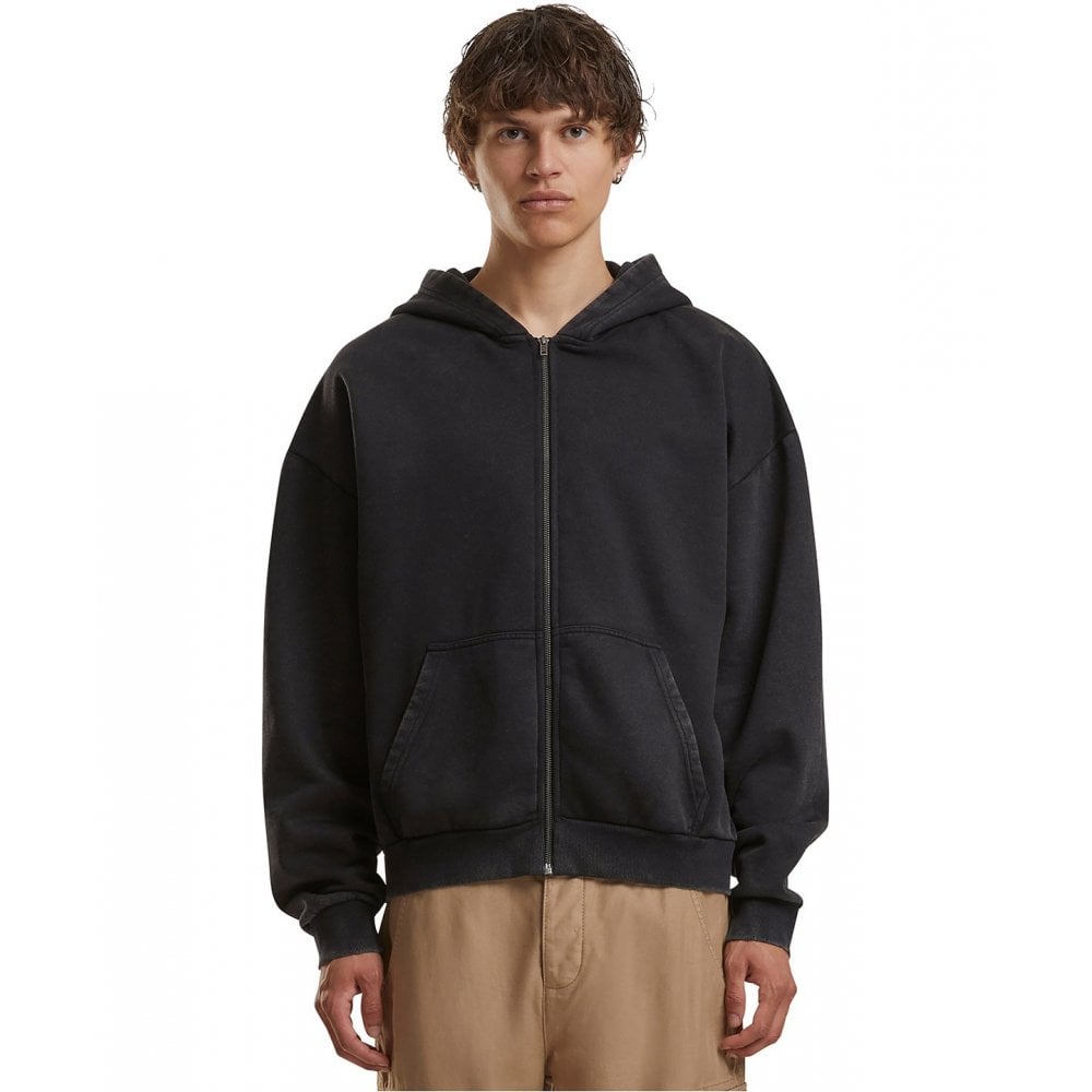 Build Your Brand Vintage Heavy Zip Hoodie