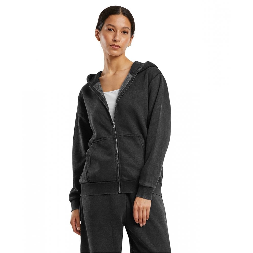 Build Your Brand Women's Vintage Heavy Zip Hoodie