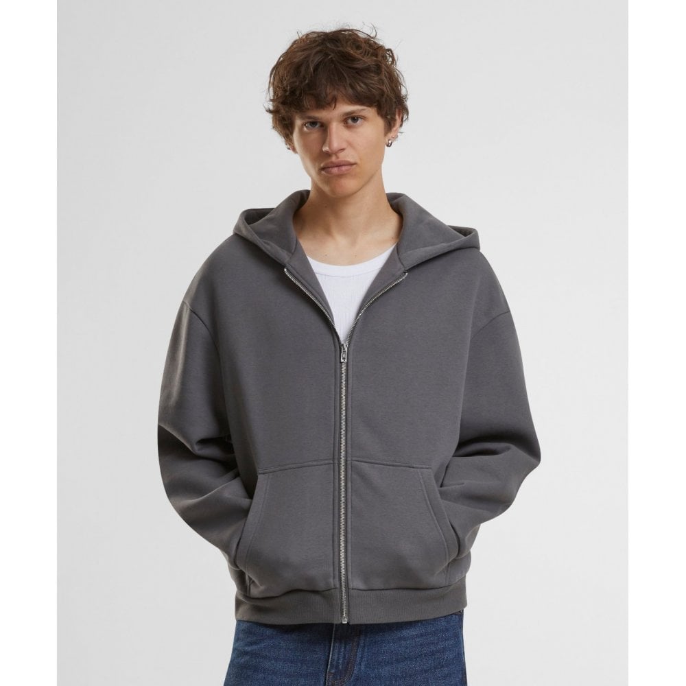 Build Your Brand Fluffy Zip Hoodie
