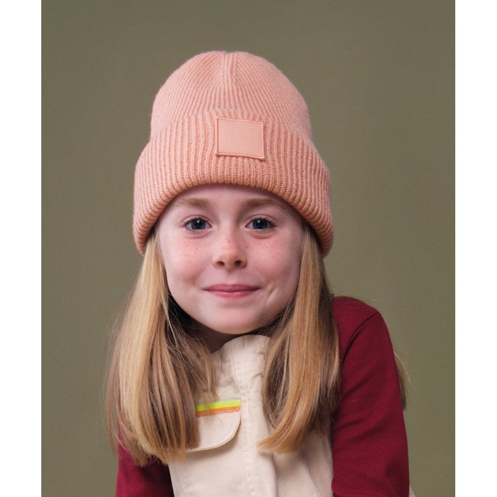 Beechfield Kids Deep Cuffed Tonal Patch Beanie