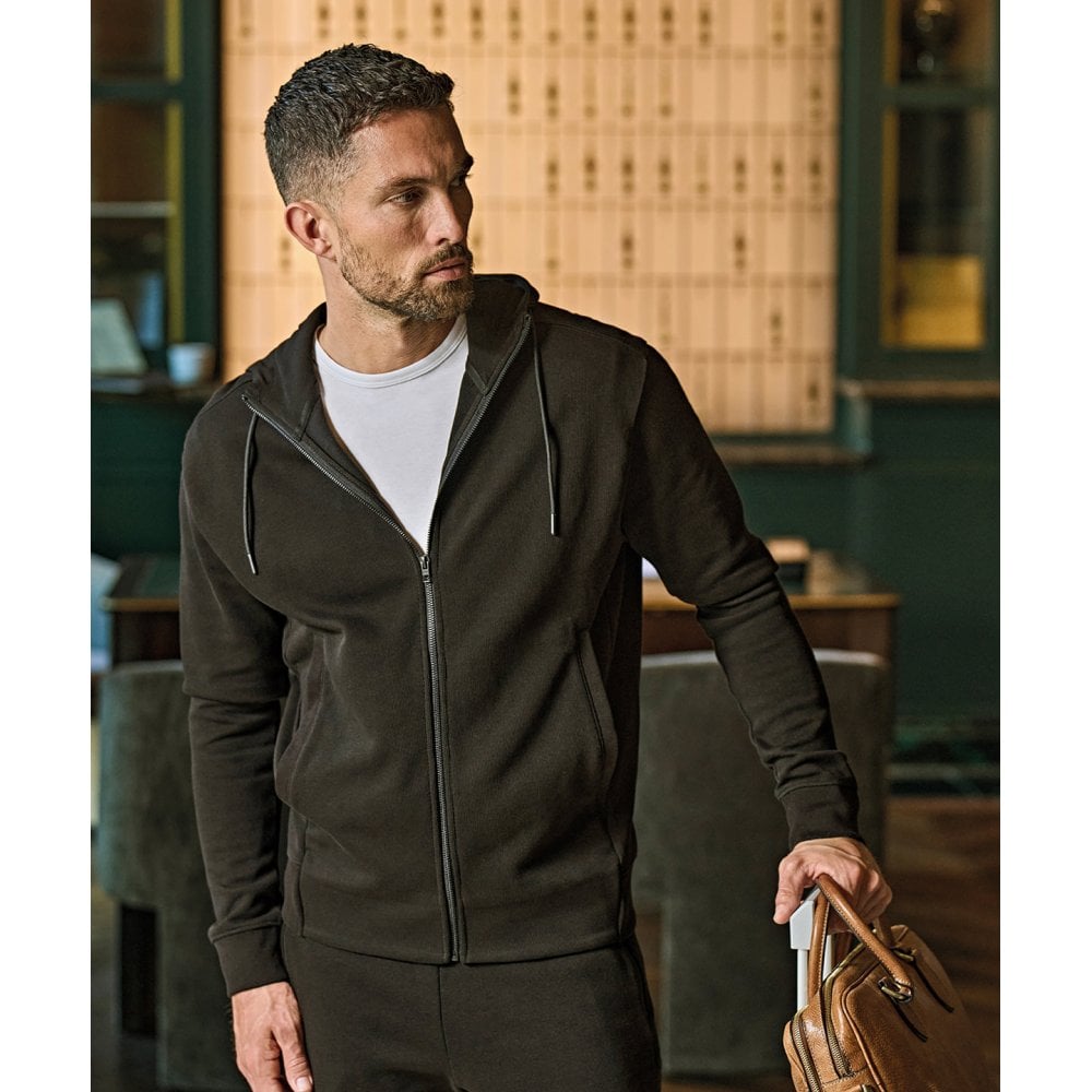 Tee Jays Ribbed Interlock Hooded Full-zip (5508)