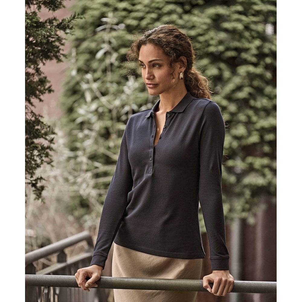 Tee Jays Women's Luxury Stretch Long Sleeve Polo (146)