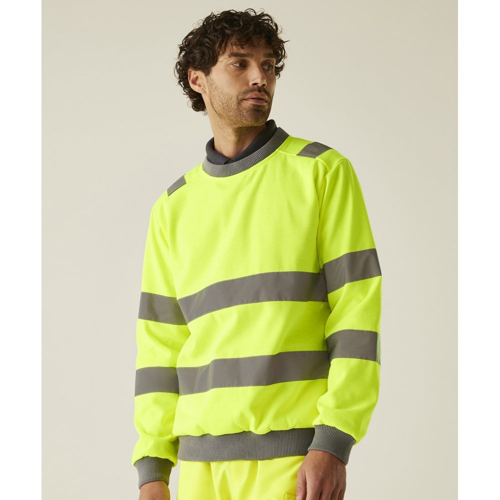Regatta High Visibility Regatta Hi-vis Pro Contrast Crew Neck Sweatshirt