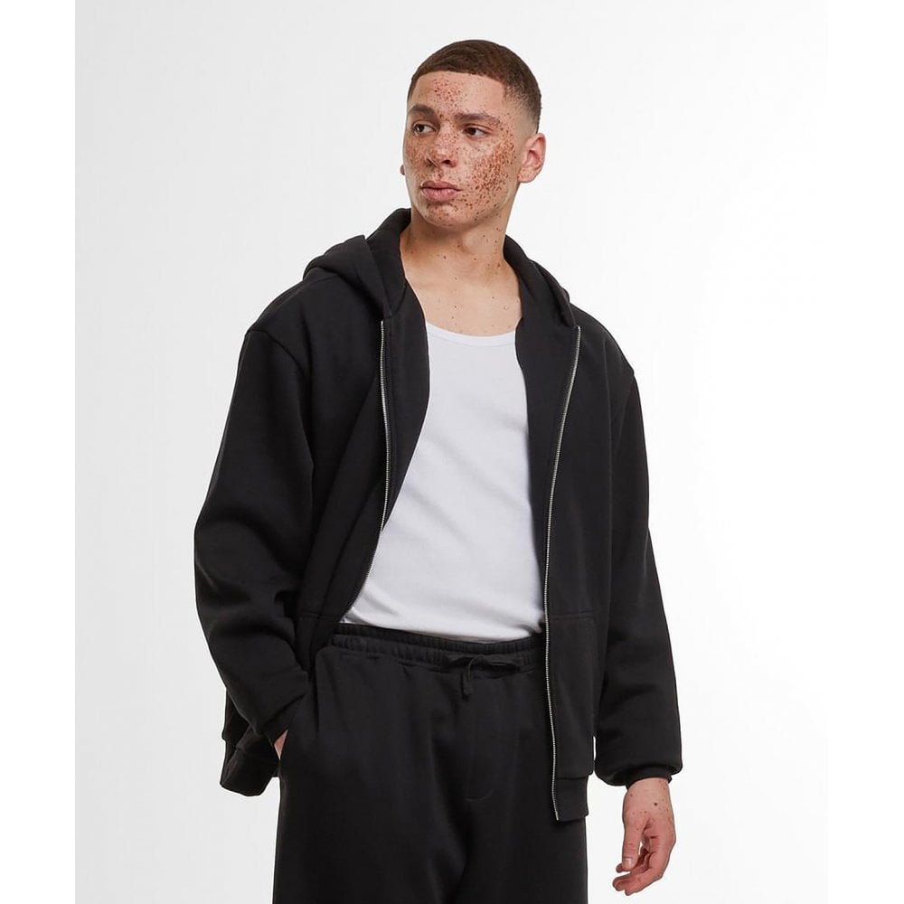 Build Your Brand Loose-fit Zip Hoodie