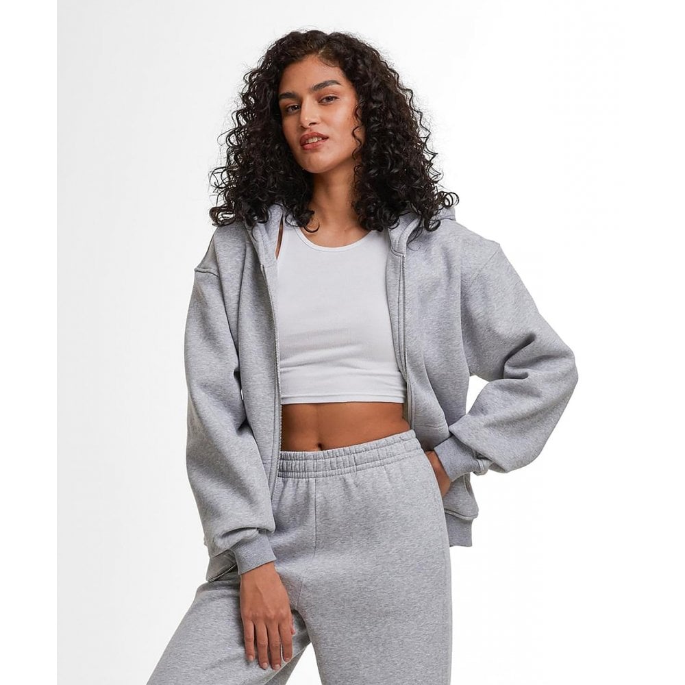 Build Your Brand Women's Loose-fit Zip Hoodie