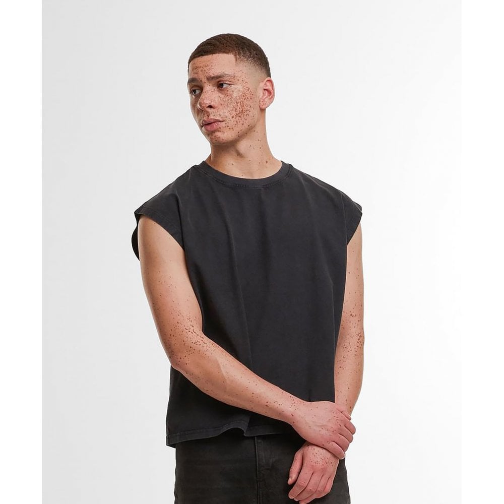 Build Your Brand Vintage Cropped Heavy Sleeveless Tee