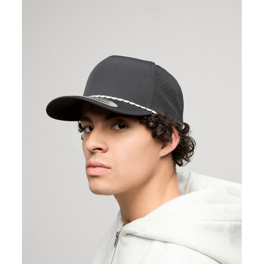 Flexfit By Yupoong YP Classics 5-panel Snapback Cap with Perforations and Braided Rope
