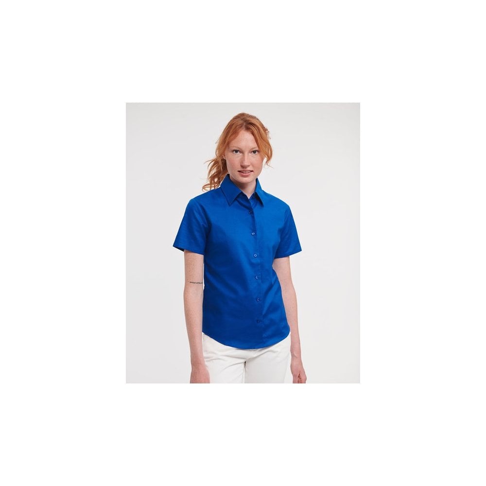 Russell Collection Russell Women's Short Sleeve Oxford Shirt