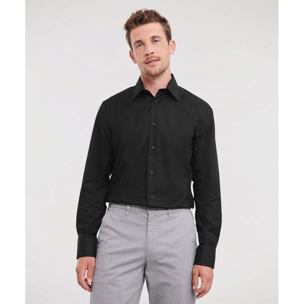 Russell Collection Russell Long Sleeve Easycare Tailored Oxford Shirt